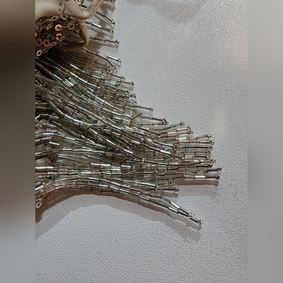 Speechless Nude Sequin Fringe Mini Party Cocktail Bodycon Dress Medium - Picture 14 of 16